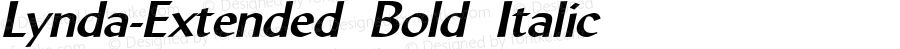 Lynda-Extended Bold Italic 1.0/1995: 2.0/2001