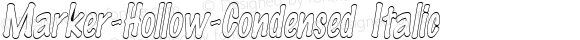 Marker-Hollow-Condensed Italic