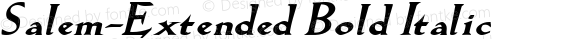 Salem-Extended Bold Italic