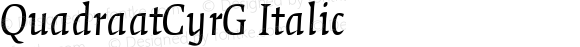 QuadraatCyrG Italic