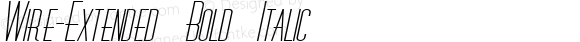 Wire-Extended Bold Italic