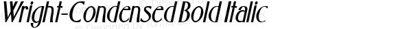 Wright-Condensed Bold Italic