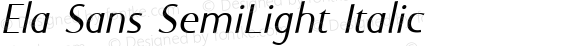 Ela Sans SemiLight Italic PDF Extract