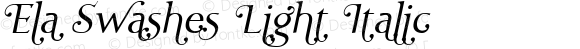 Ela Swashes Light Italic PDF