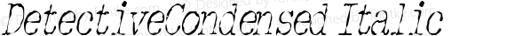 DetectiveCondensed Italic