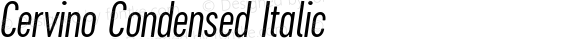 Cervino Condensed Italic