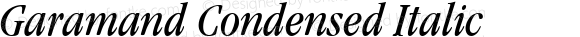 Garamand Condensed Italic
