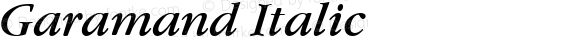 Garamand Italic