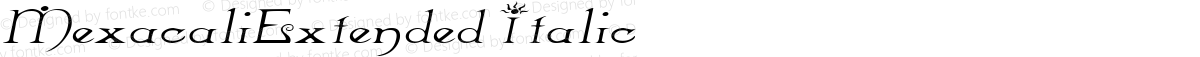 MexacaliExtended Italic