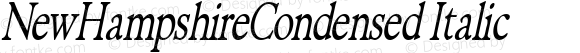 NewHampshireCondensed Italic