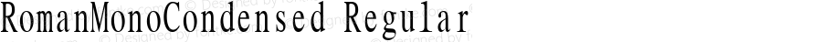 RomanMonoCondensed Regular