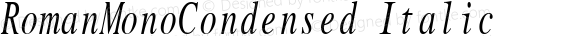 RomanMonoCondensed Italic