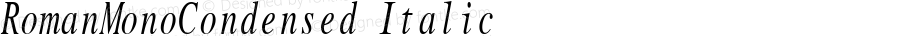 RomanMonoCondensed Italic