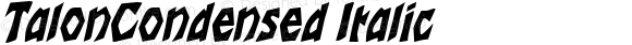 TalonCondensed Italic