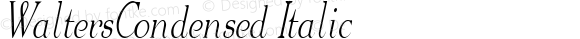 WaltersCondensed Italic