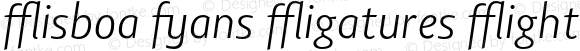 Lisboa Sans Ligatures Light Italic