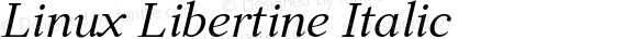 Linux Libertine Italic