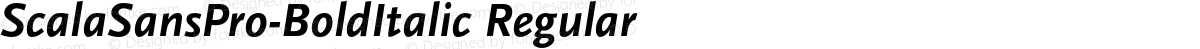 ScalaSansPro-BoldItalic Regular