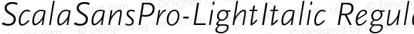 ScalaSansPro-LightItalic Regular