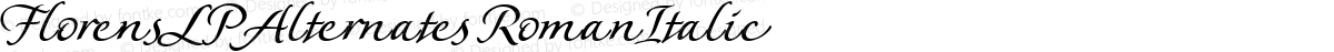 FlorensLPAlternates RomanItalic