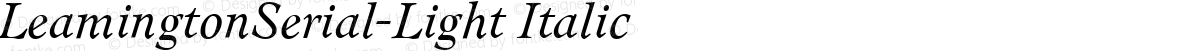 LeamingtonSerial-Light Italic