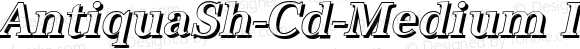 AntiquaSh-Cd-Medium Italic Version 1.0 22-08-2002