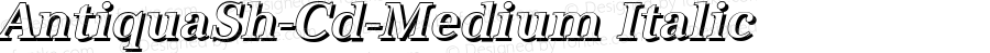 AntiquaSh-Cd-Medium Italic Version 1.0 22-08-2002