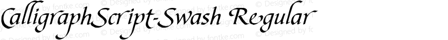 CalligraphScript-Swash Regular Version 1.0 08-10-2002