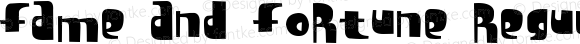 Fame And Fortune Regular Macromedia Fontographer 4.1 7-5-02