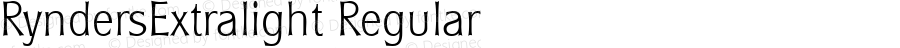 RyndersExtralight Regular The IMSI MasterFonts Collection, tm 1995, 1996 IMSI (International Microcomputer Software Inc.)