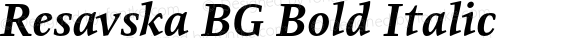 Resavska BG-Bold Italic