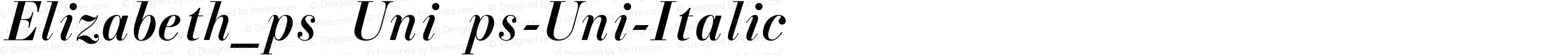 Elizabeth_ps Uni Italic