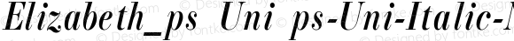 Elizabeth_ps Uni Italic Narrow