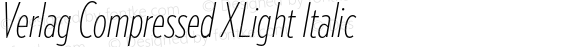 Verlag Compressed XLight Italic