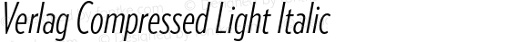 Verlag Compressed Light Italic