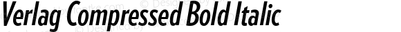 Verlag Compressed Bold Italic