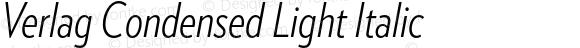 VerlagCondensed-LightItalic