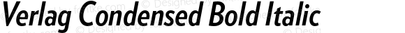 Verlag Condensed Bold Italic