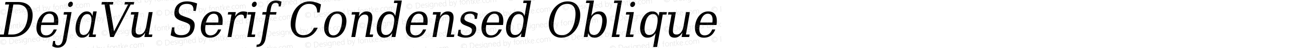 DejaVu Serif Condensed Oblique