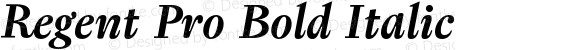 Regent Pro Bold Italic