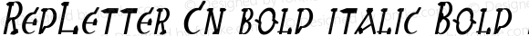RedLetter Cn bold italic Bold Italic