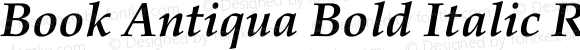 Book Antiqua Bold Italic Regular Unknown