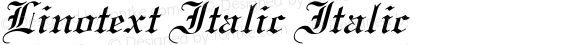 Linotext Italic Italic
