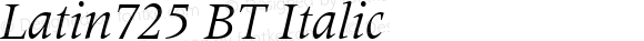 Latin725 BT Italic