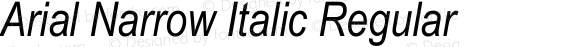 Arial Narrow Italic Regular
