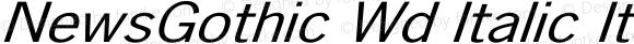 NewsGothic Wd Italic