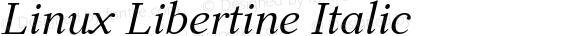 Linux Libertine Italic