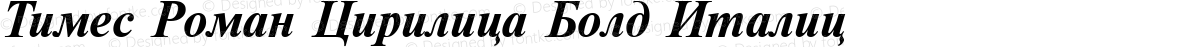 Times Roman Cirilica Bold Italic