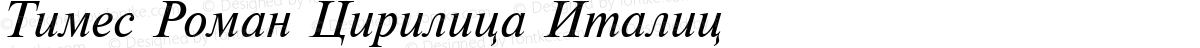 Times Roman Cirilica Italic