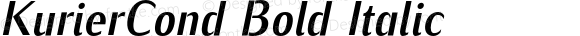 KurierCond Bold Italic